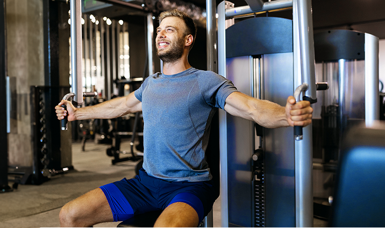 person lifting weights