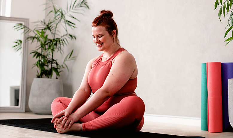 person doing yoga