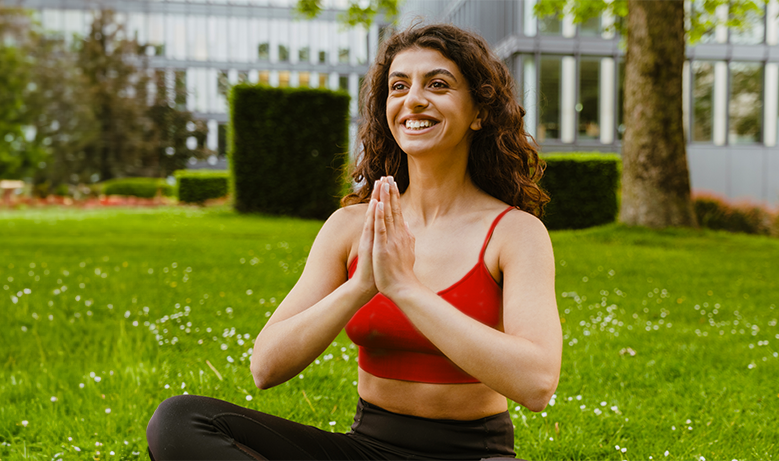 person meditating