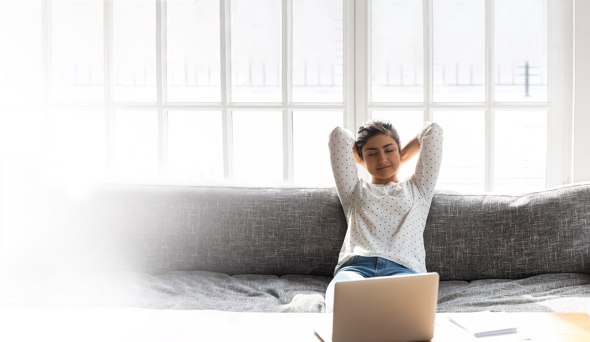 woman on couch
