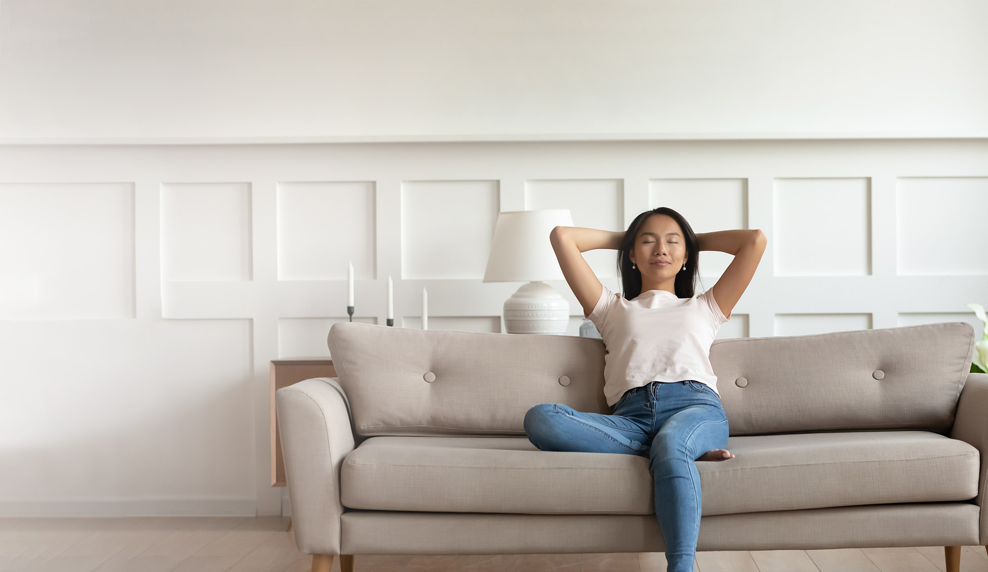 woman on couch