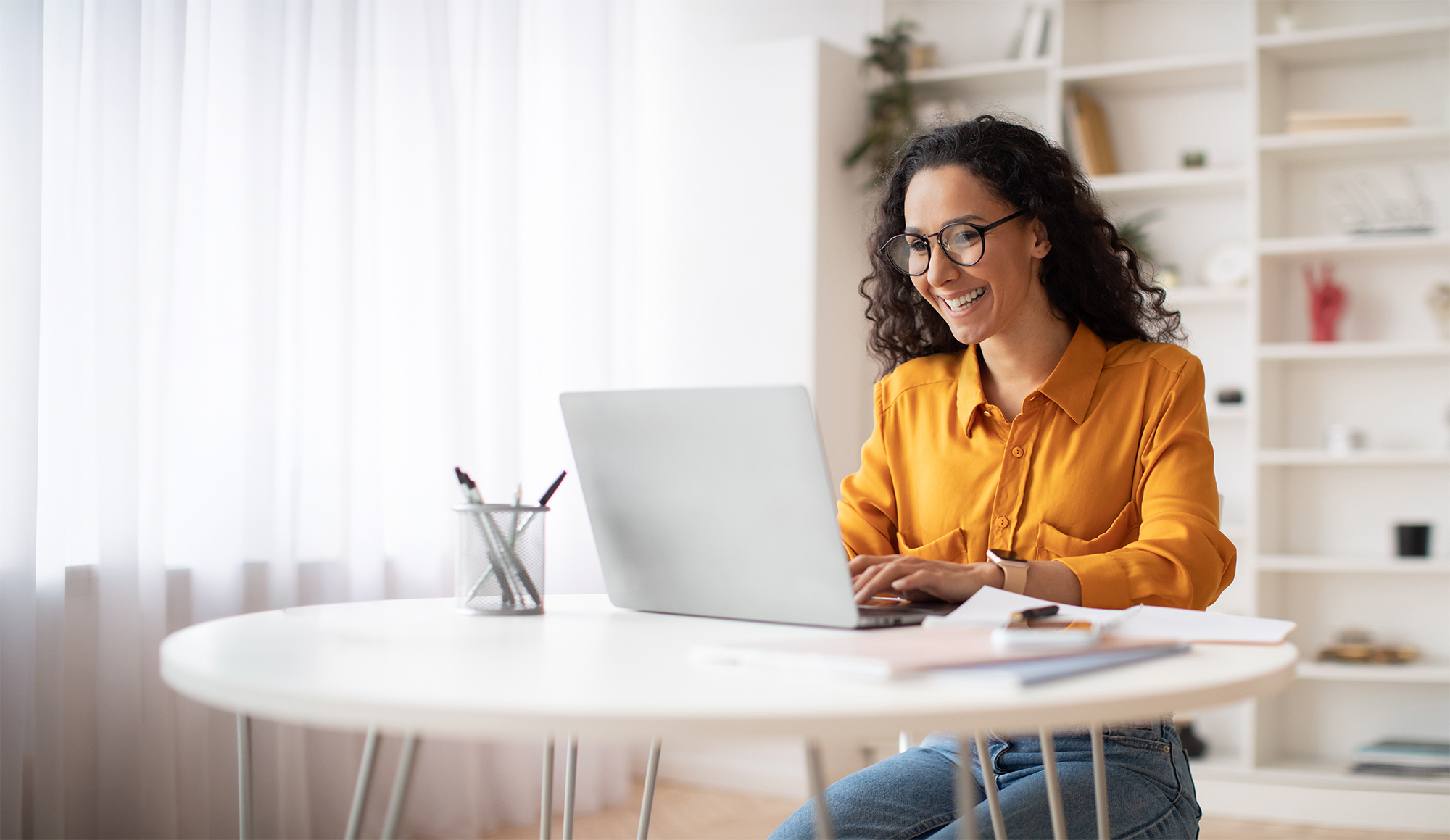 person using computer