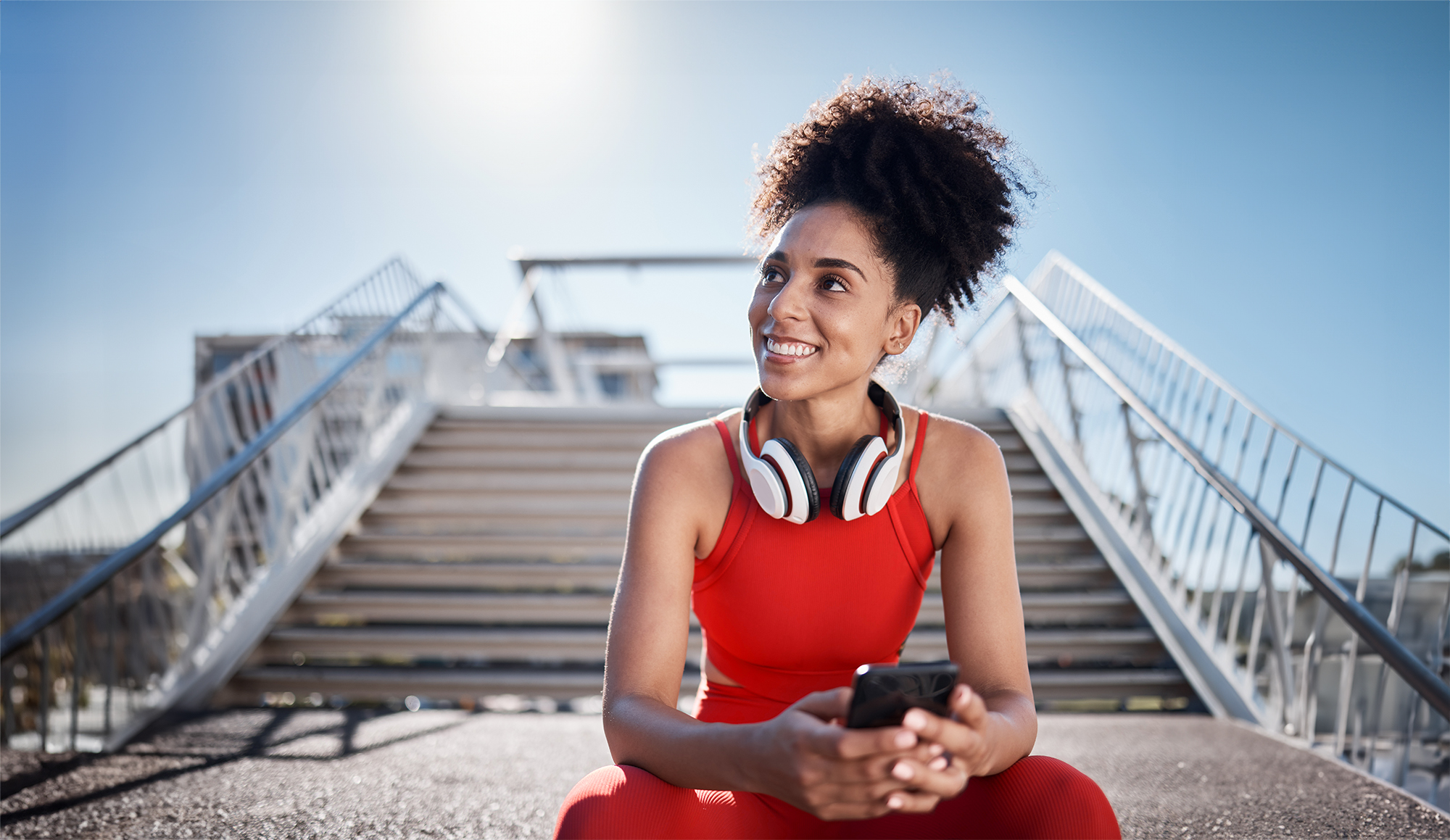 woman in exercise clothing