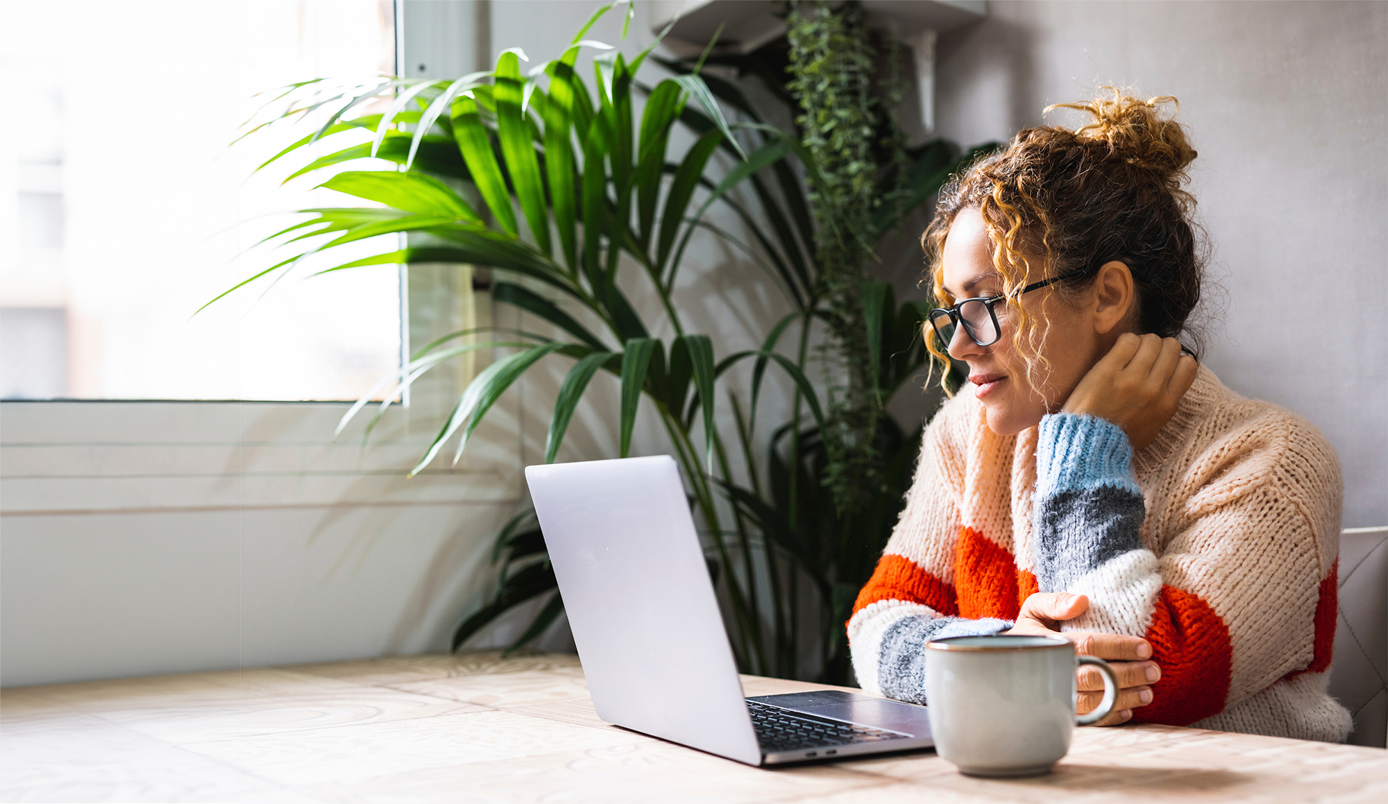 person working on computer