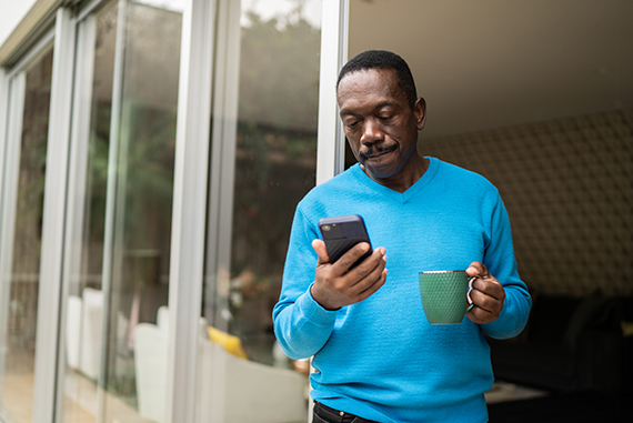 man on mobile phone