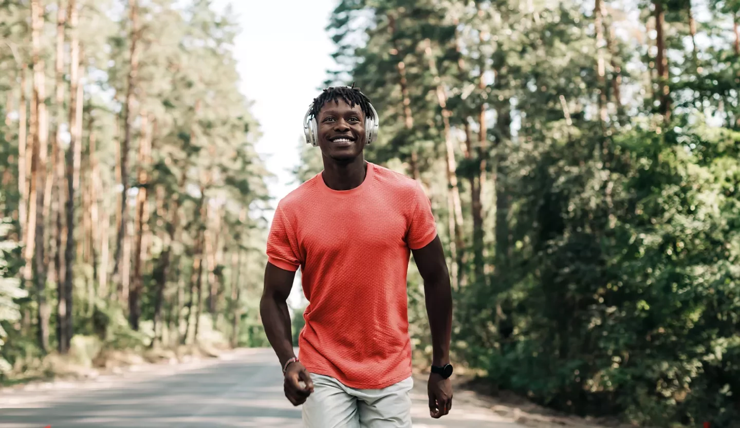 man wearing headphones