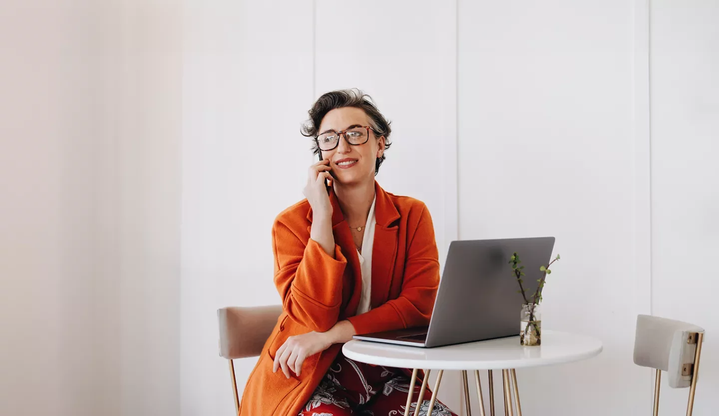 woman on phone