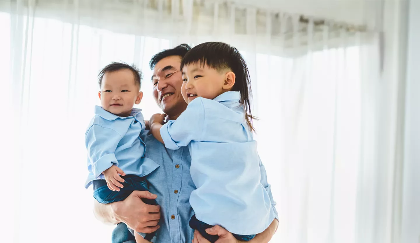 person holding childre