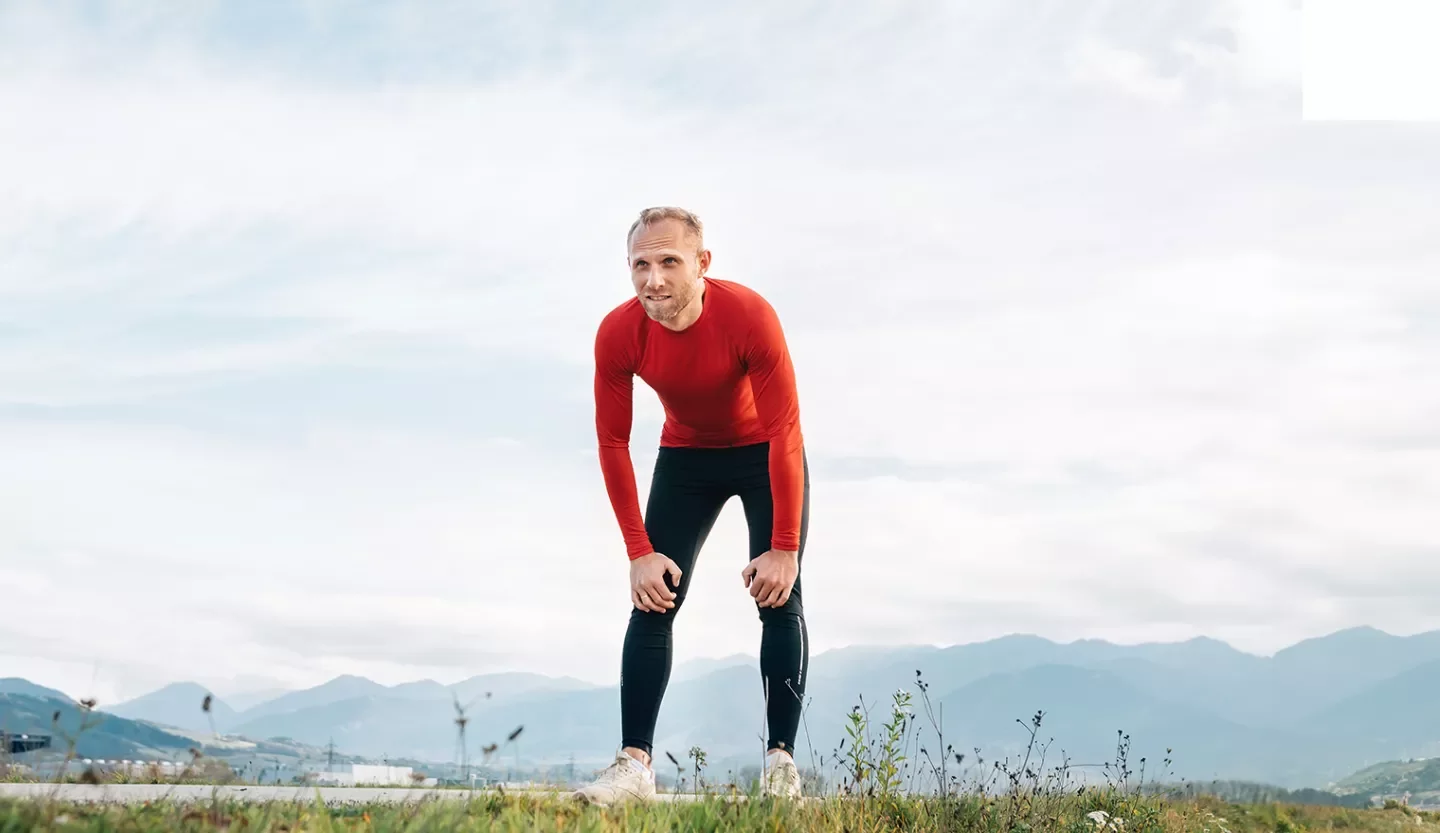 person resting after exercise