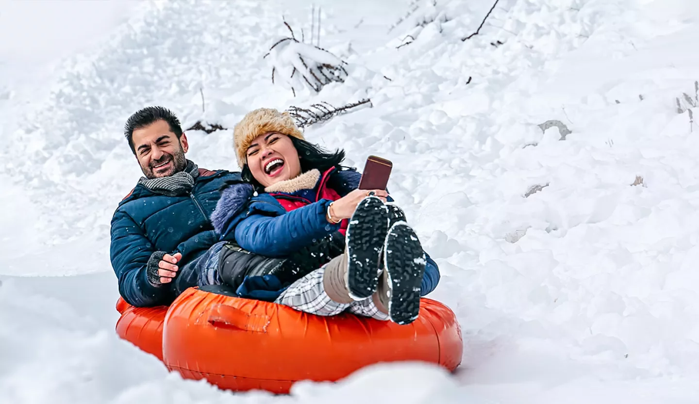 people in snow